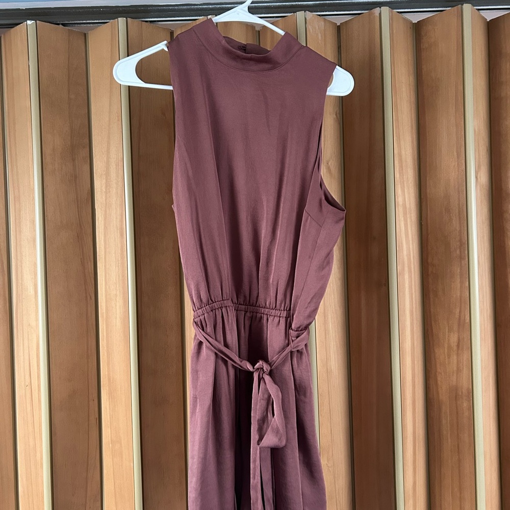 Express Sleeveless Reddish-Brown Jumpsuit